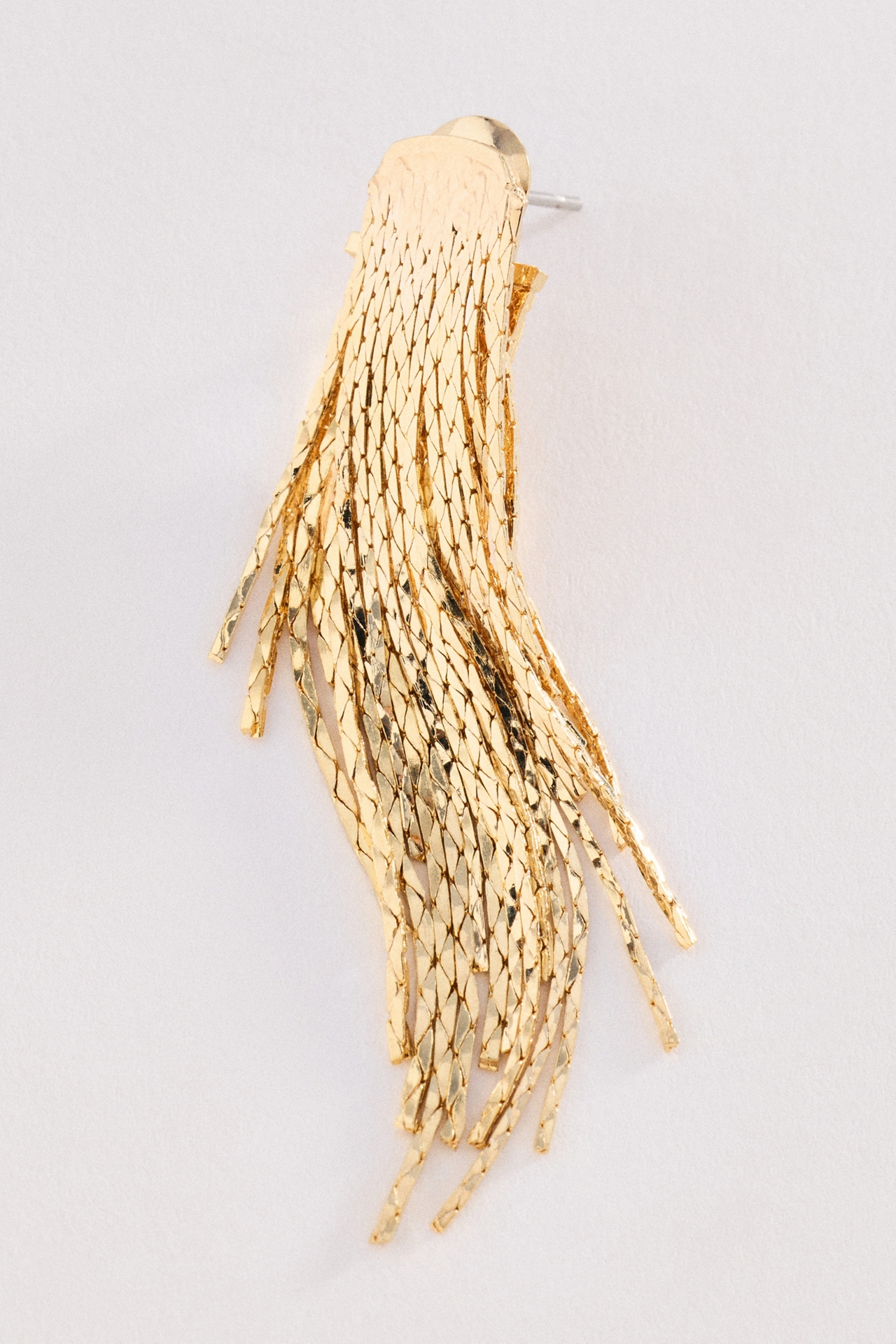 Metal Fringe Drop Earrings