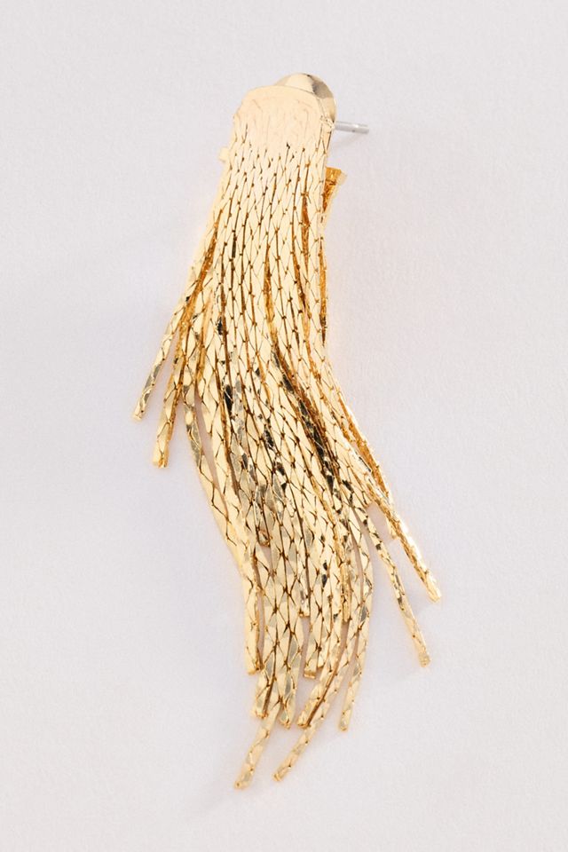 Metal Fringe Drop Earrings #1