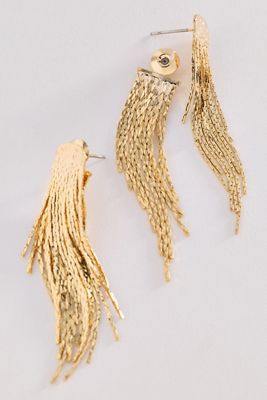 Metal Fringe Drop Earrings