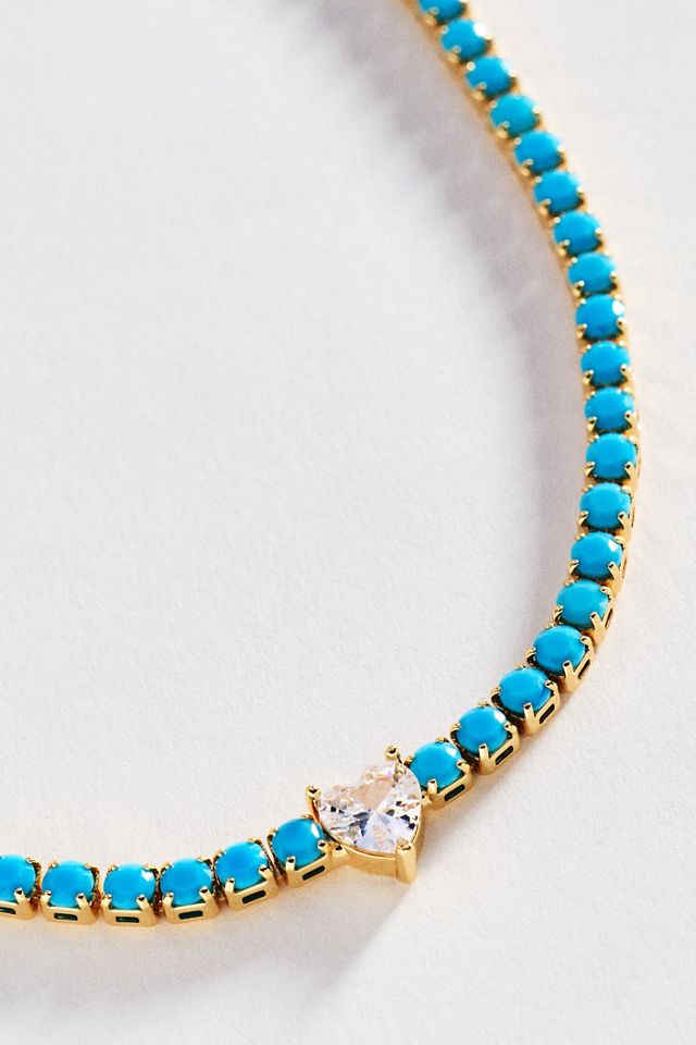Colorful Beaded Tennis Necklace #2
