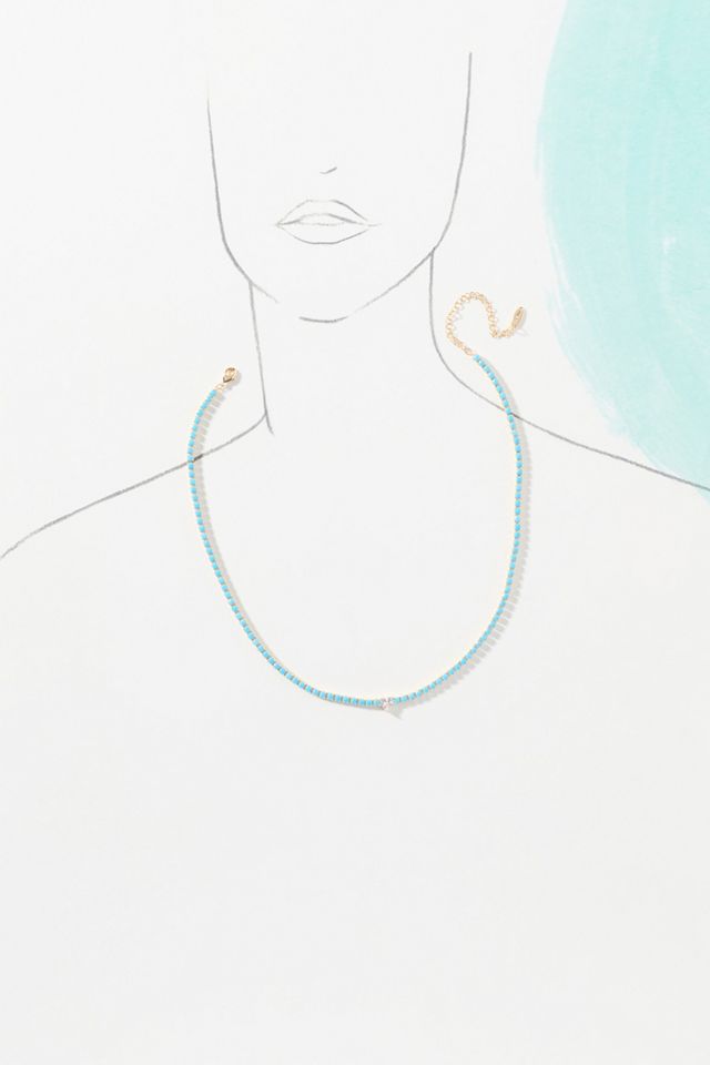 Colorful Beaded Tennis Necklace #4