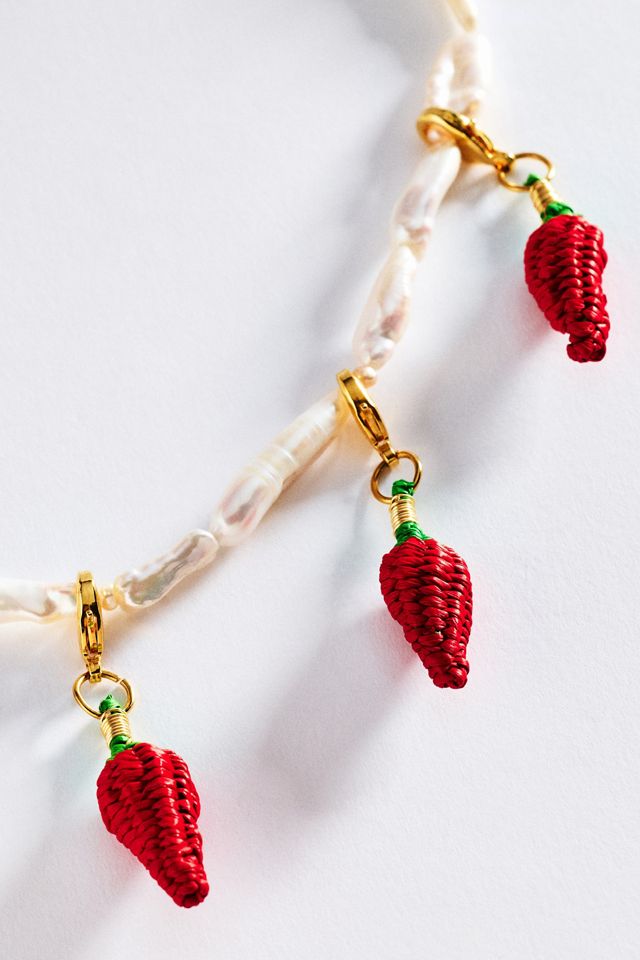 Bamboleira Spicy Chili Pearl Charm Necklace #1
