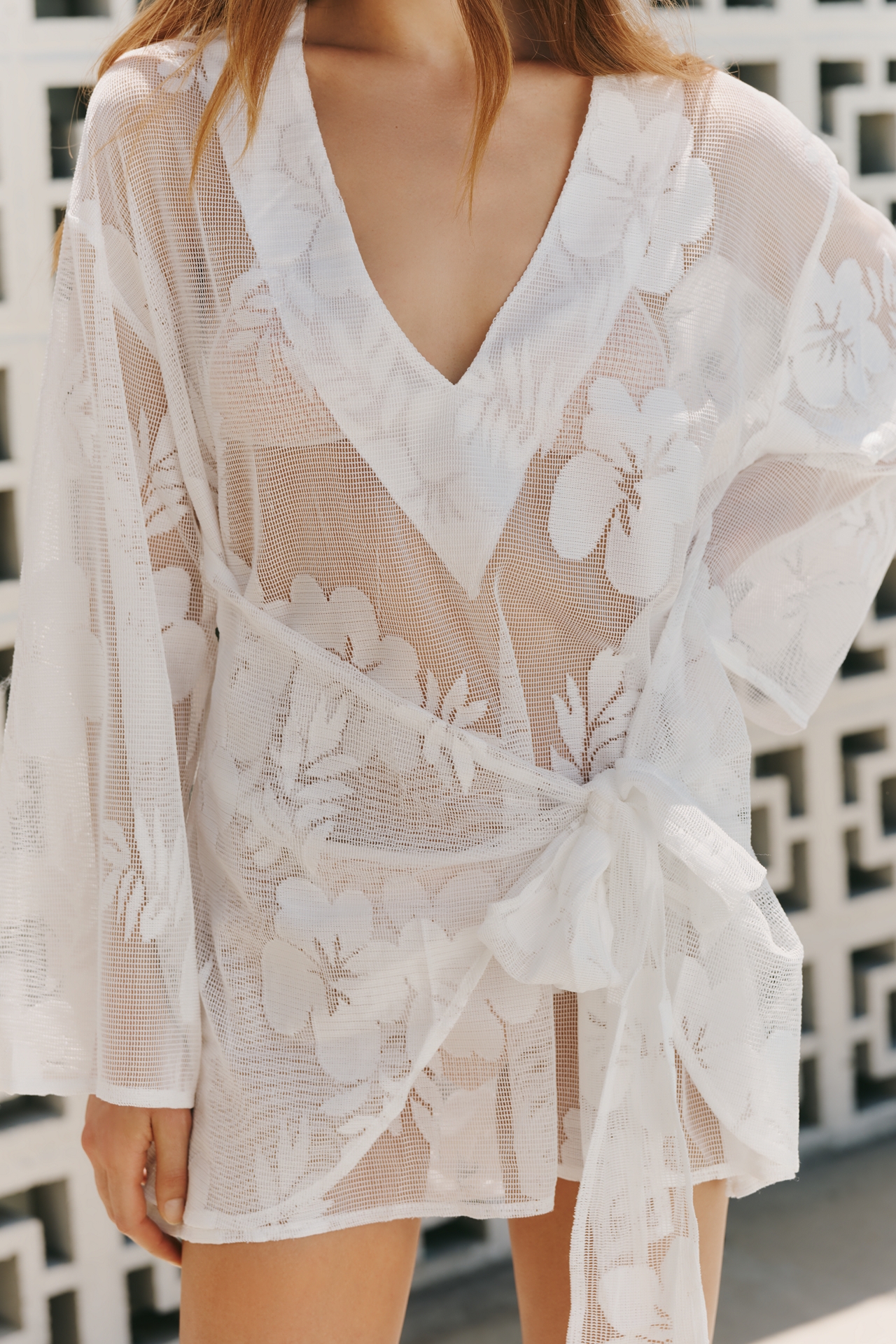 By Anthropologie Sheer Wrap Kaftan
