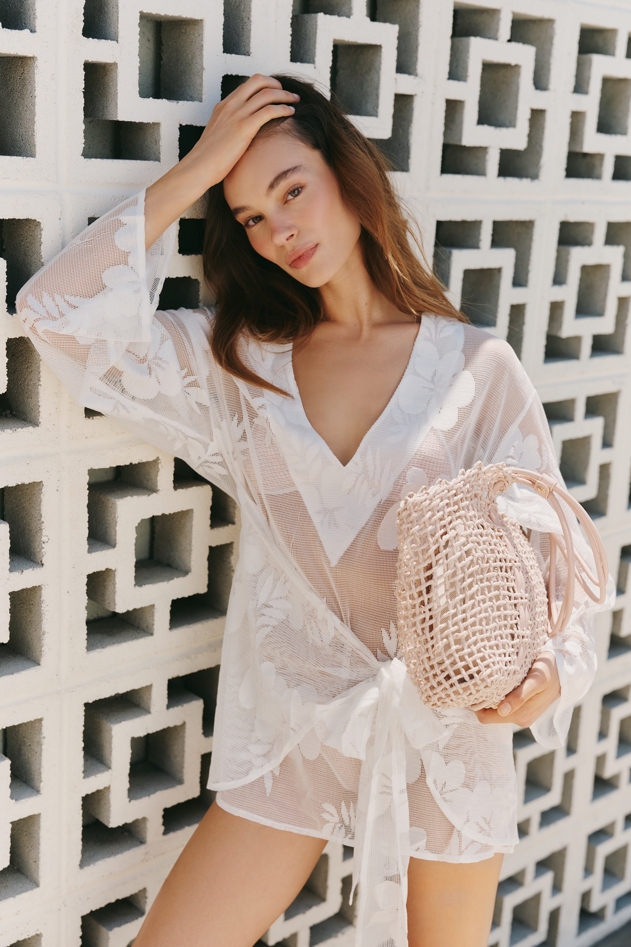 By Anthropologie Sheer Wrap Kaftan