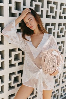 By Anthropologie Sheer Wrap Kaftan