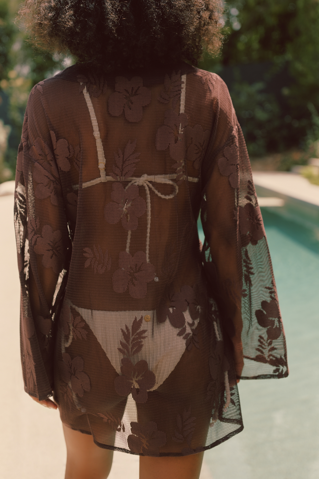 By Anthropologie Sheer Wrap Kaftan