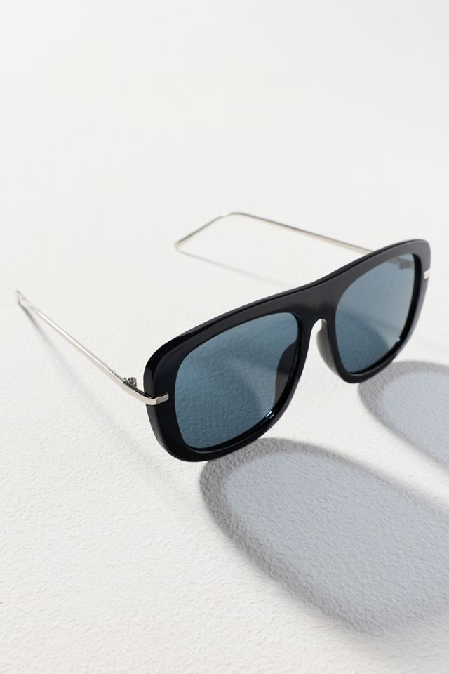 By Anthropologie Flat-Top Curved Aviator Sunglasses #1
