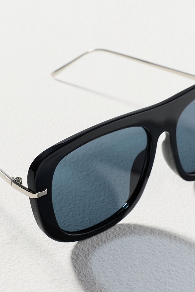 By Anthropologie Flat-Top Curved Aviator Sunglasses #2