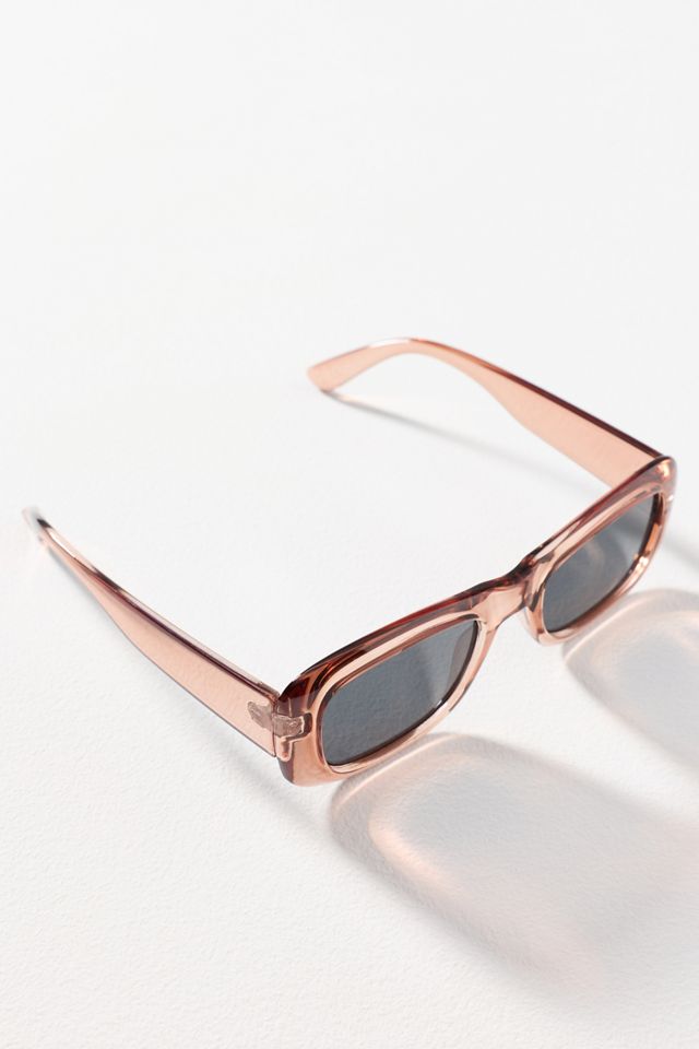 By Anthropologie Flat-Top Curved Rectangle Sunglasses #1