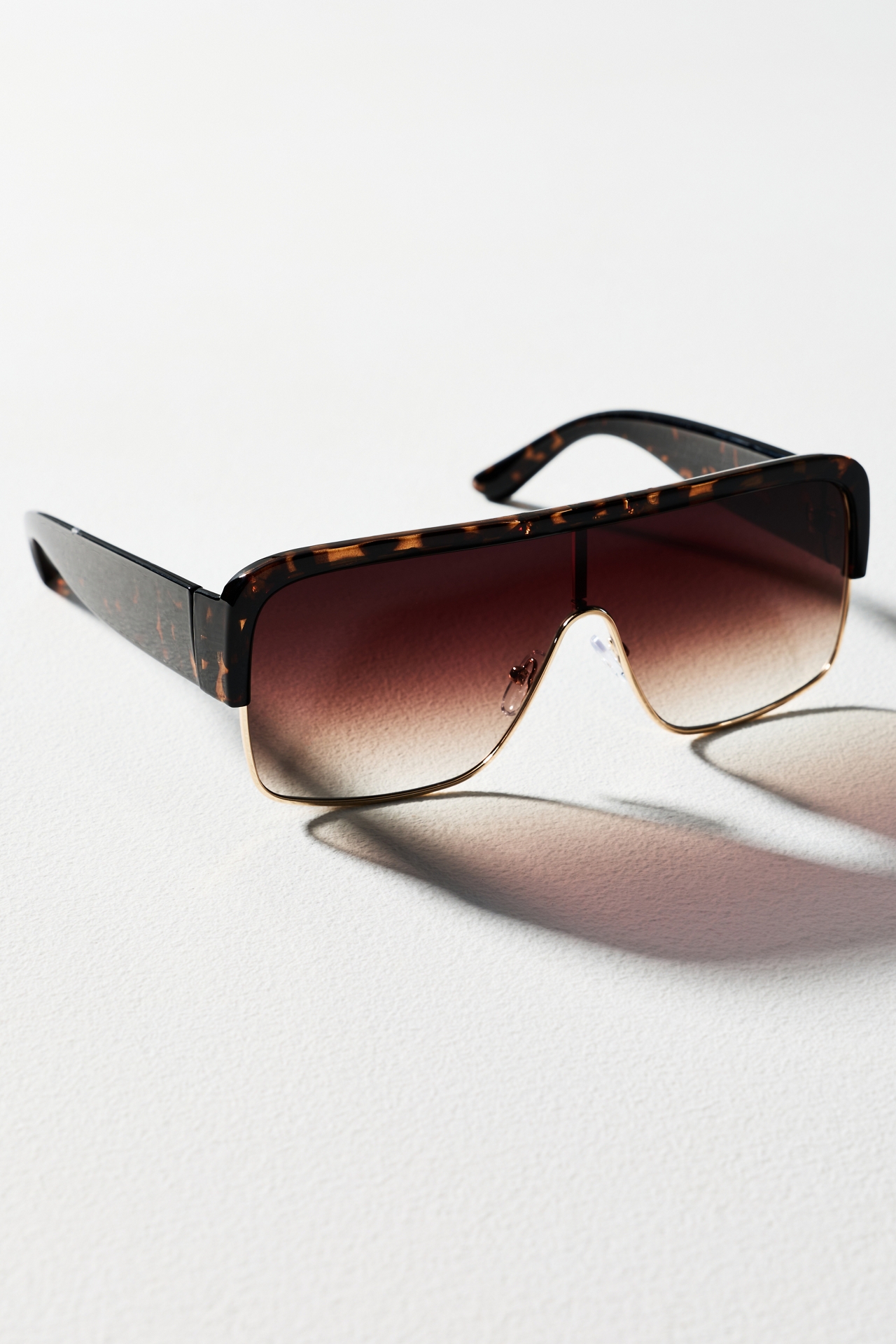 By Anthropologie Flat-Top Frameless Aviator Sunglasses