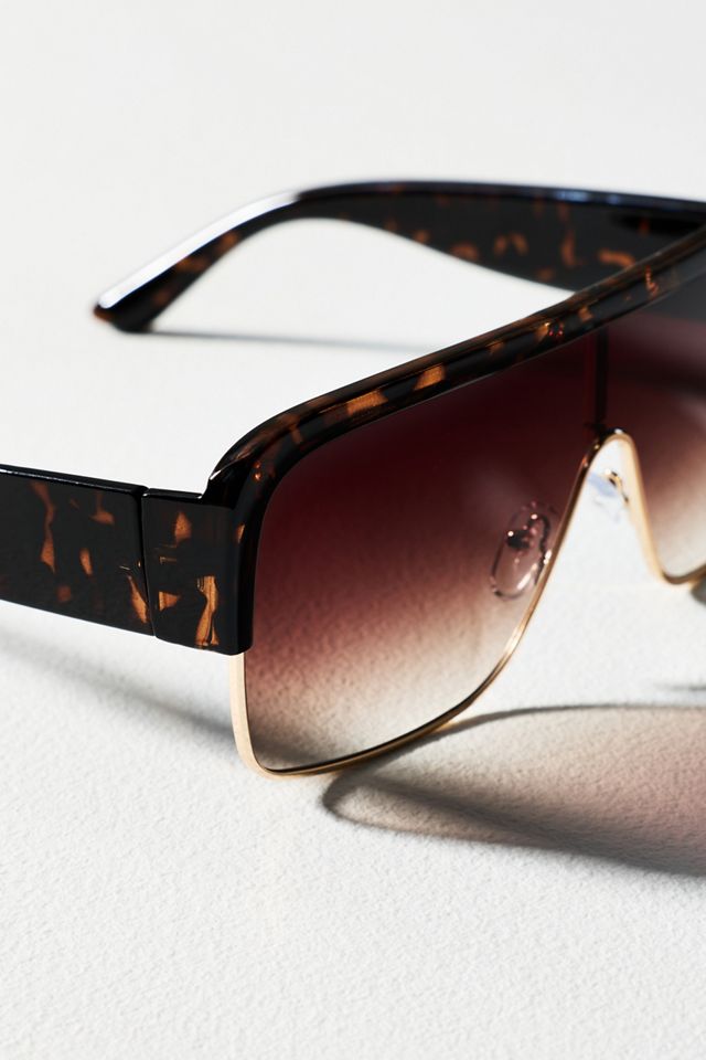 By Anthropologie Flat-Top Frameless Aviator Sunglasses #2