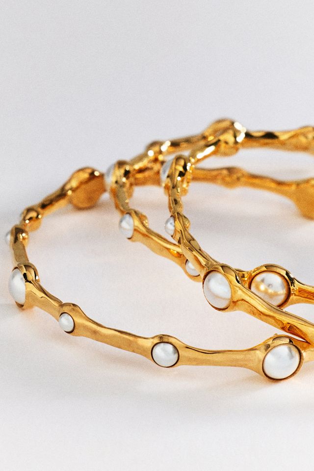 Joanna Laura Constantine Pearl Bangles, Set of 3 #1