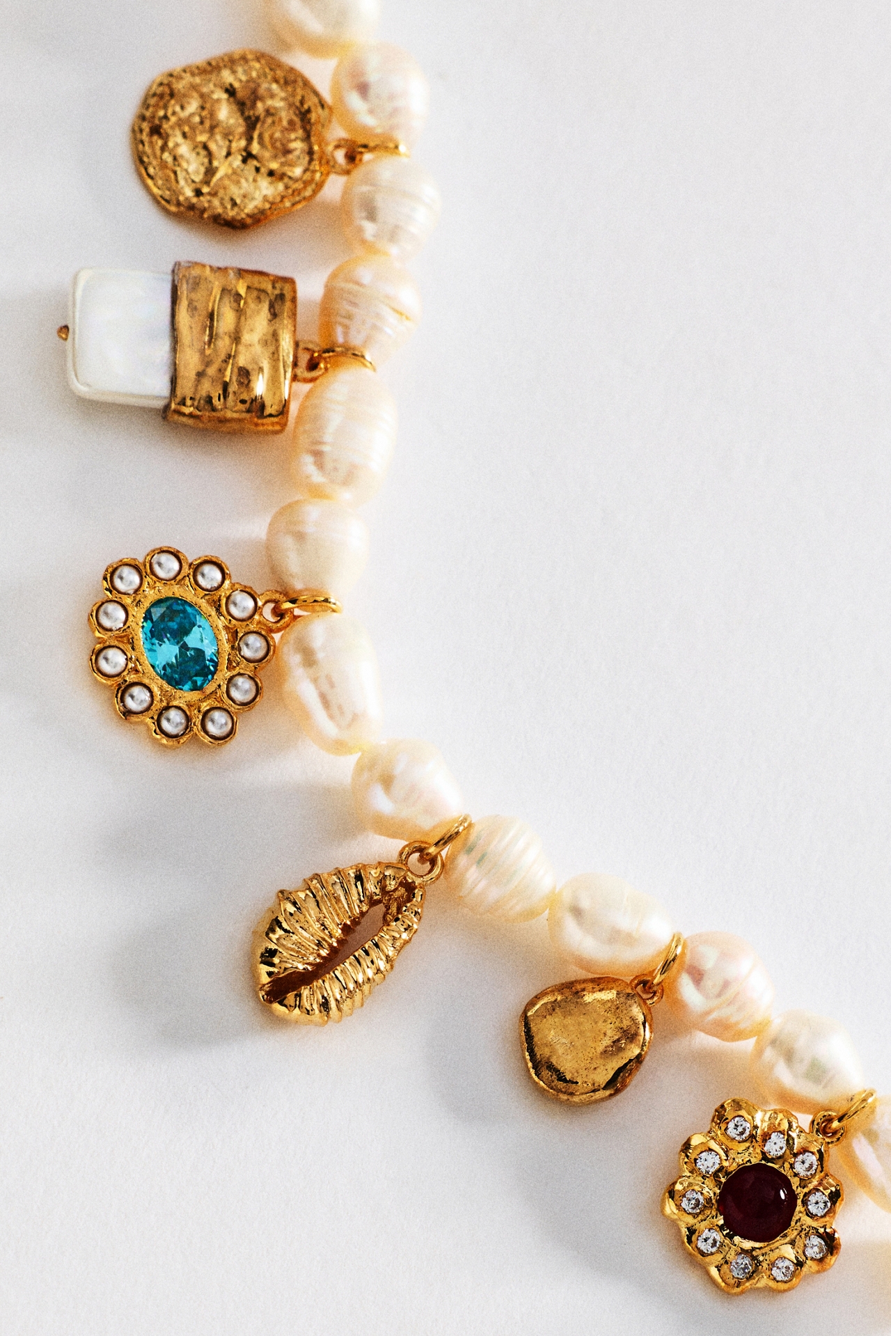 Joanna Laura Constantine Pearl and Charms Bracelet