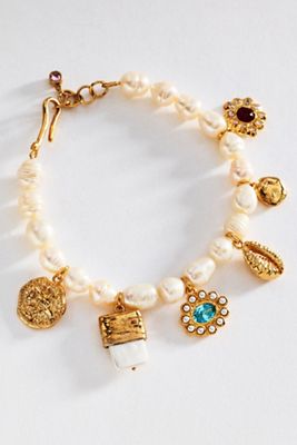 Joanna Laura Constantine Pearl and Charms Bracelet