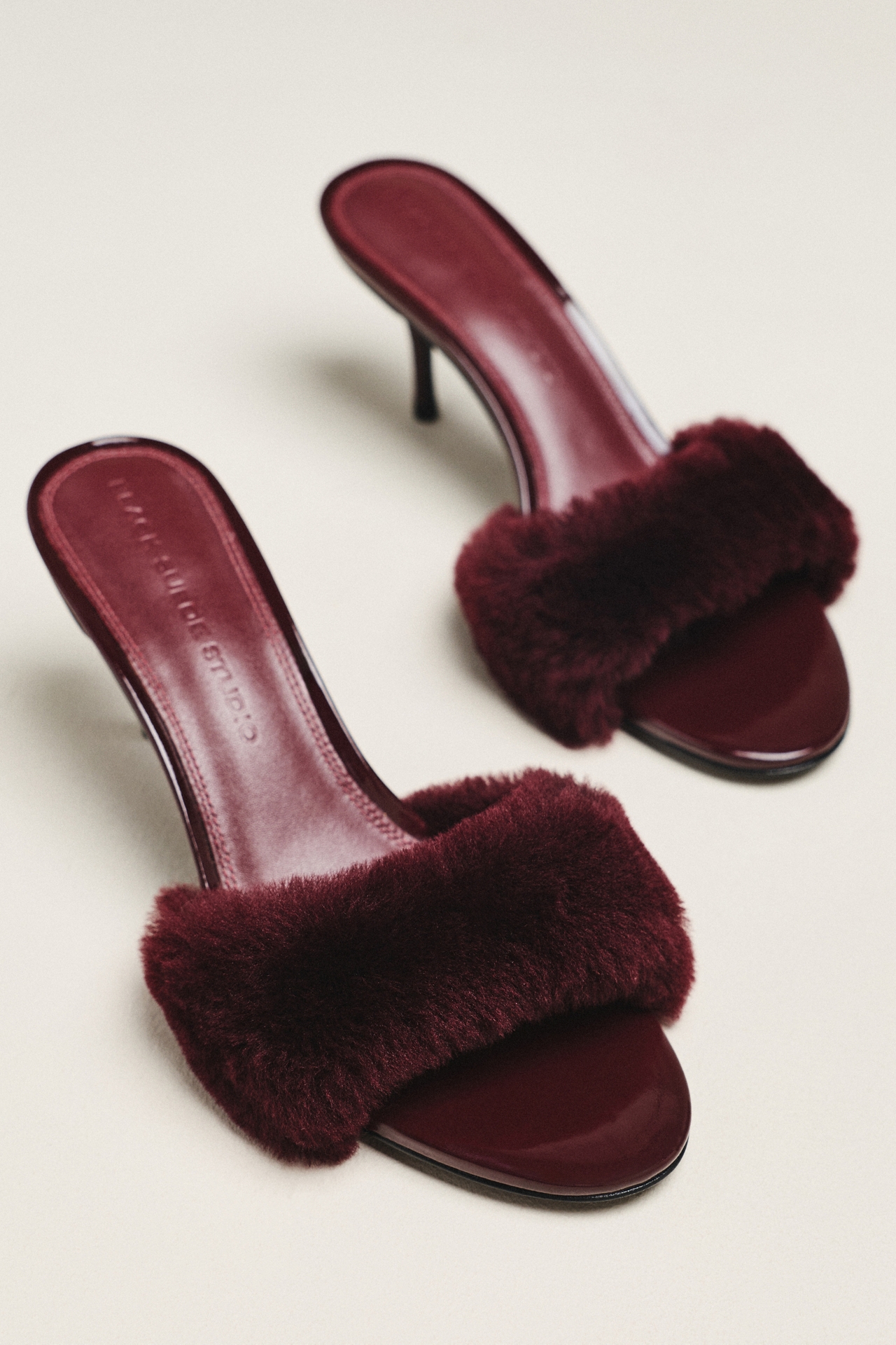 Black Suede Studio Kaia 65 Mule Heels