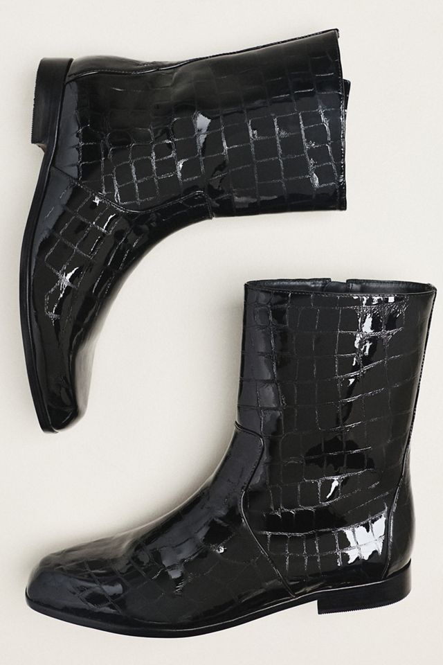Black Suede Studio Aries Leather Boots #1