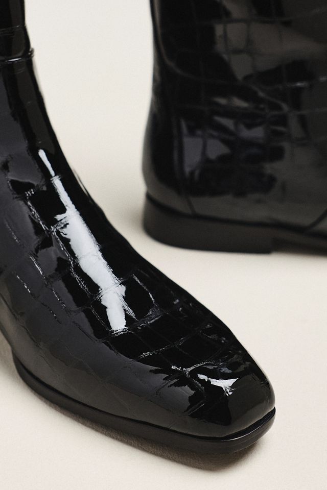 Black Suede Studio Aries Leather Boots #2