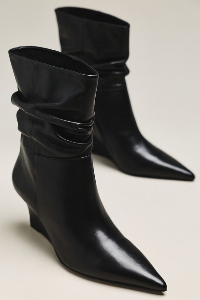 Black Suede Studio Nora 70 MM Wedge Boots #1