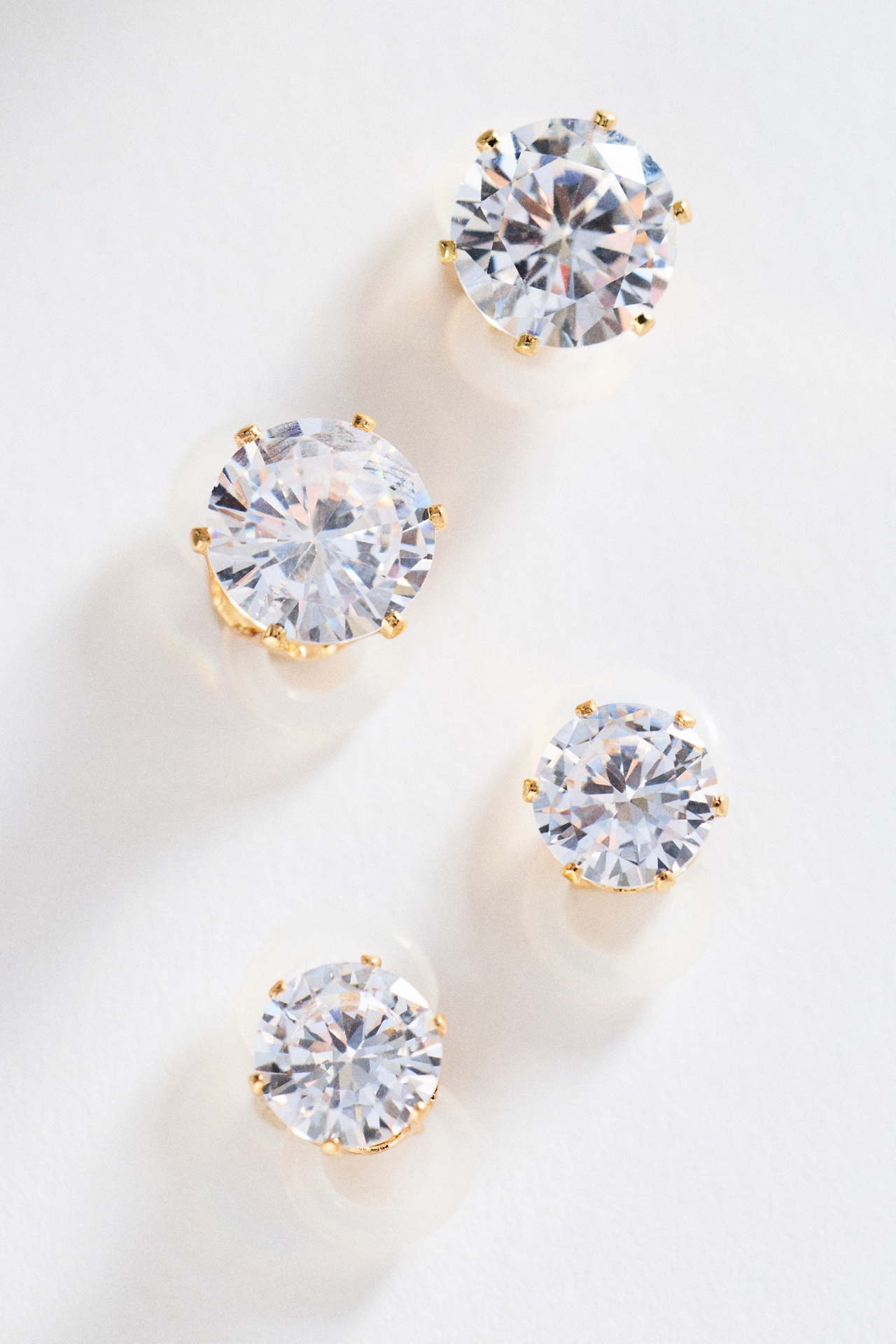 Cubic Zirconia Earbud Charms, Set of 2