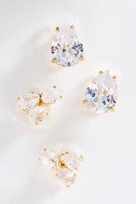 Cubic Zirconia Earbud Charms, Set of 2