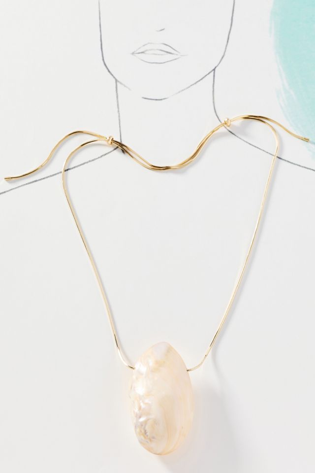 Mother of Pearl Pendant Necklace #2