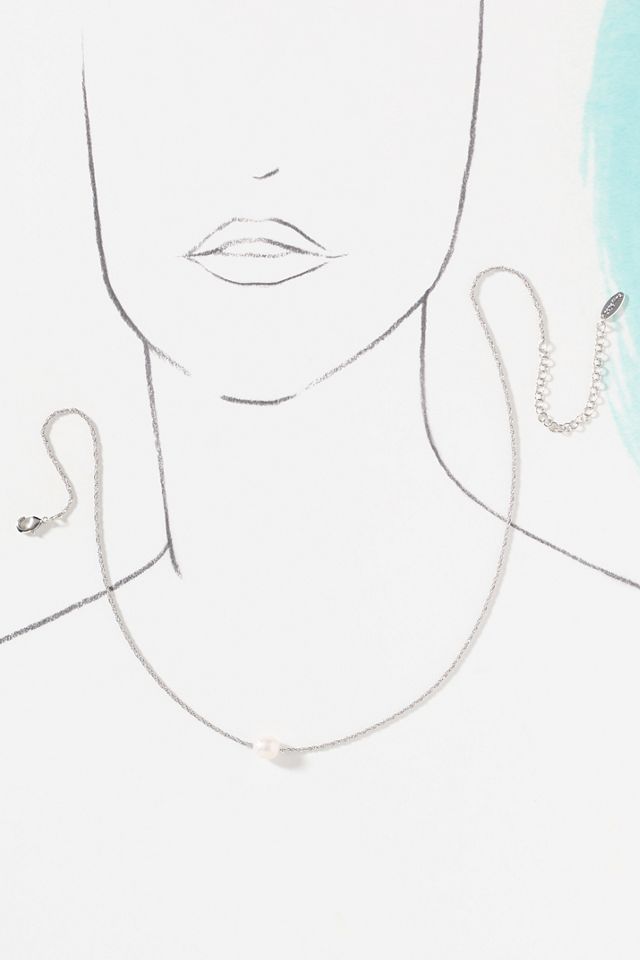 Delicate Pearl Pendant Necklace #2