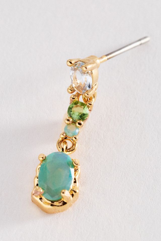 Colorful Gemstone Drop Earrings #1