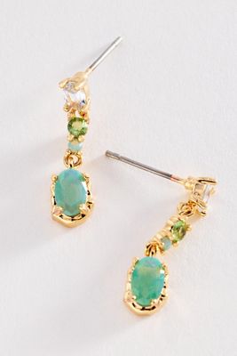 Colorful Gemstone Drop Earrings