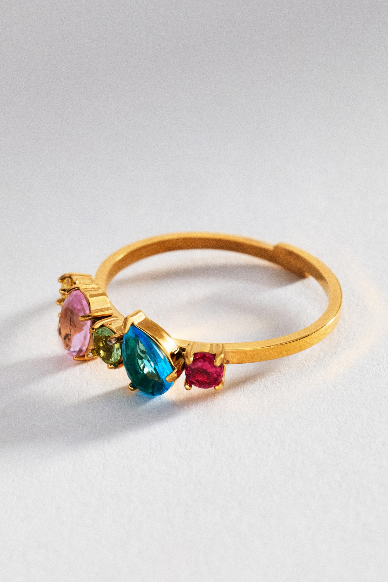 Colorful Stone Water-Resistant  Ring