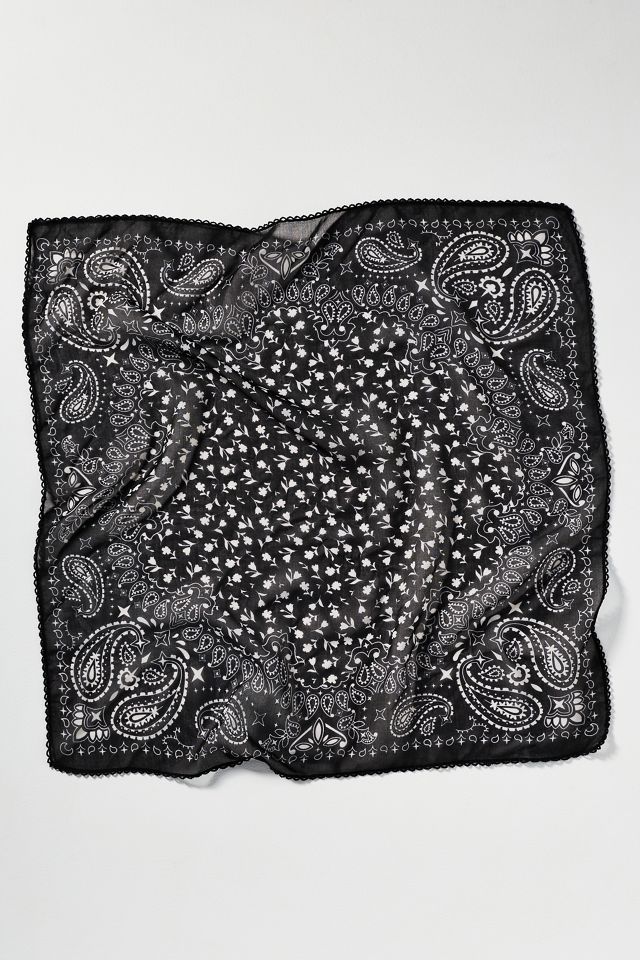 By Anthropologie 100% Cotton Lace Bandana Hair Scarves, Set of 2 #2