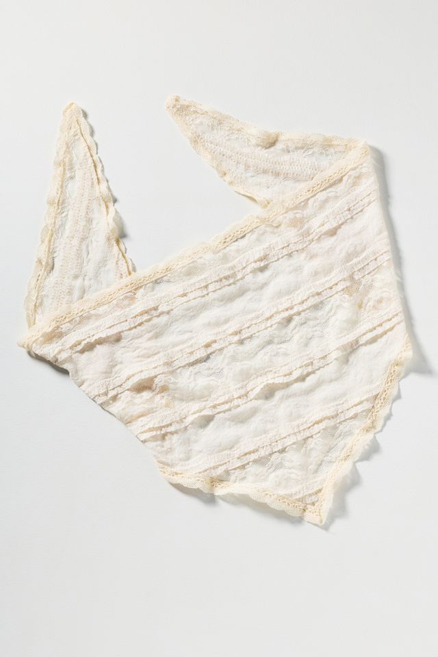 By Anthropologie 100% Cotton Lace Bandana Hair Scarves, Set of 2 #2