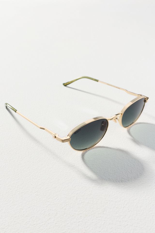 Reality Eyewear Slim Metal Oval Sunglasses #1