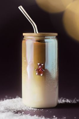Festive Lustered Icon Juice Glass Tumbler With Lid