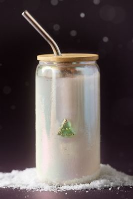 Festive Lustered Icon Juice Glass Tumbler With Lid