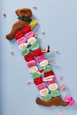 Felted Dachshund Advent Calendar