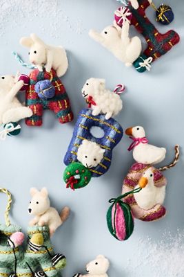 Holiday Helpers Felt Monogram Ornament