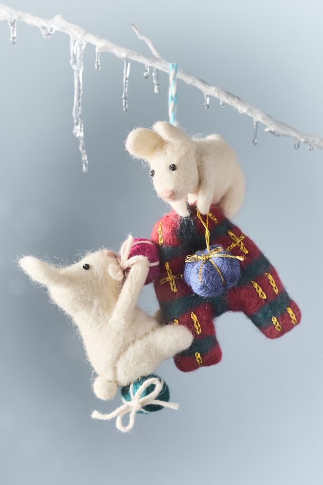 Holiday Helpers Felt Monogram Ornament #1