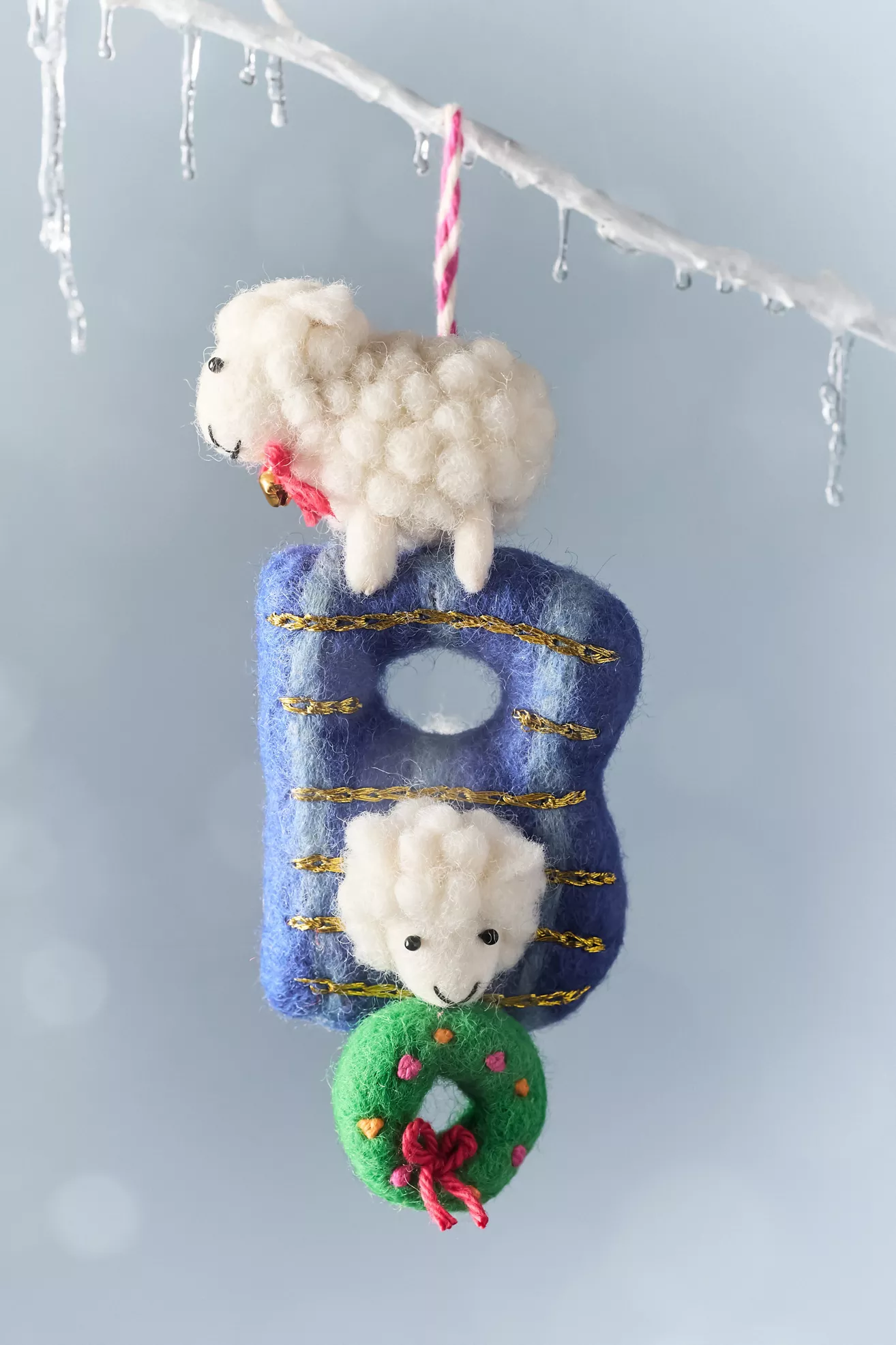 Holiday Helpers Felt Monogram Ornament - thumbnail 3
