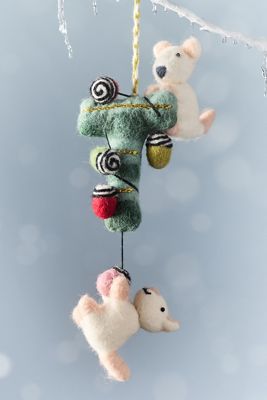 Holiday Helpers Felt Monogram Ornament