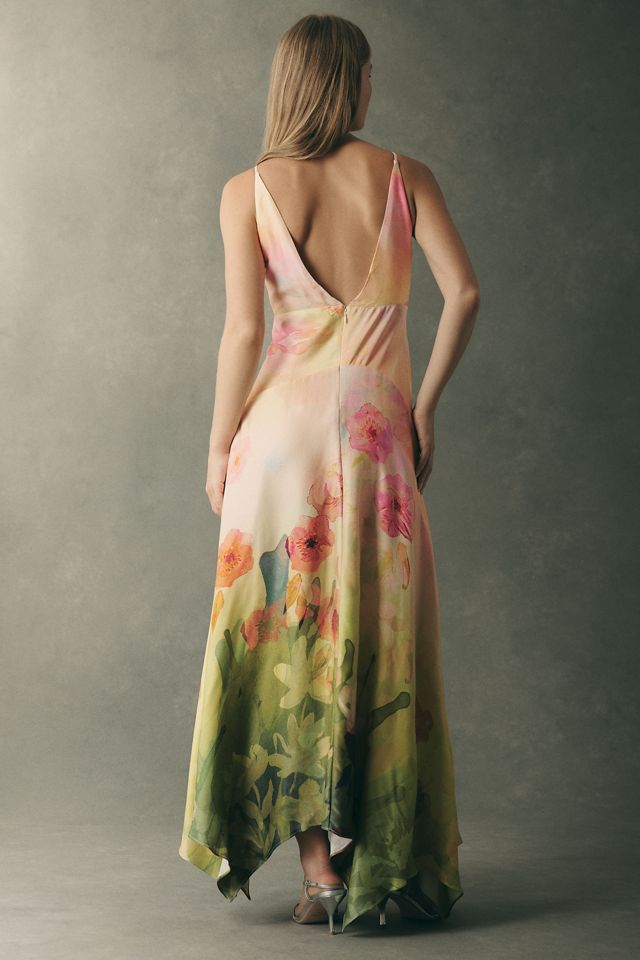 BHLDN V-Neck Satin Maxi Dress #2