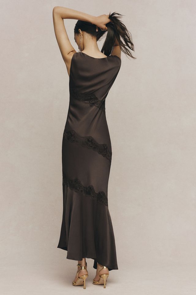 BHLDN Cap-Sleeve Satin Maxi Dress #2