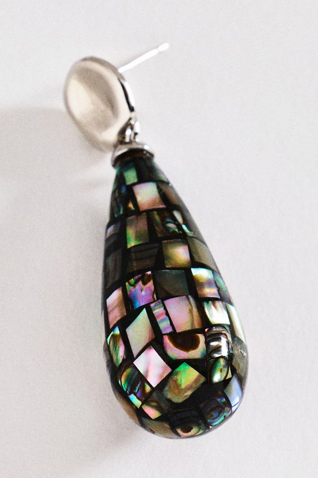 Disco Shell Teardrop Earrings #1
