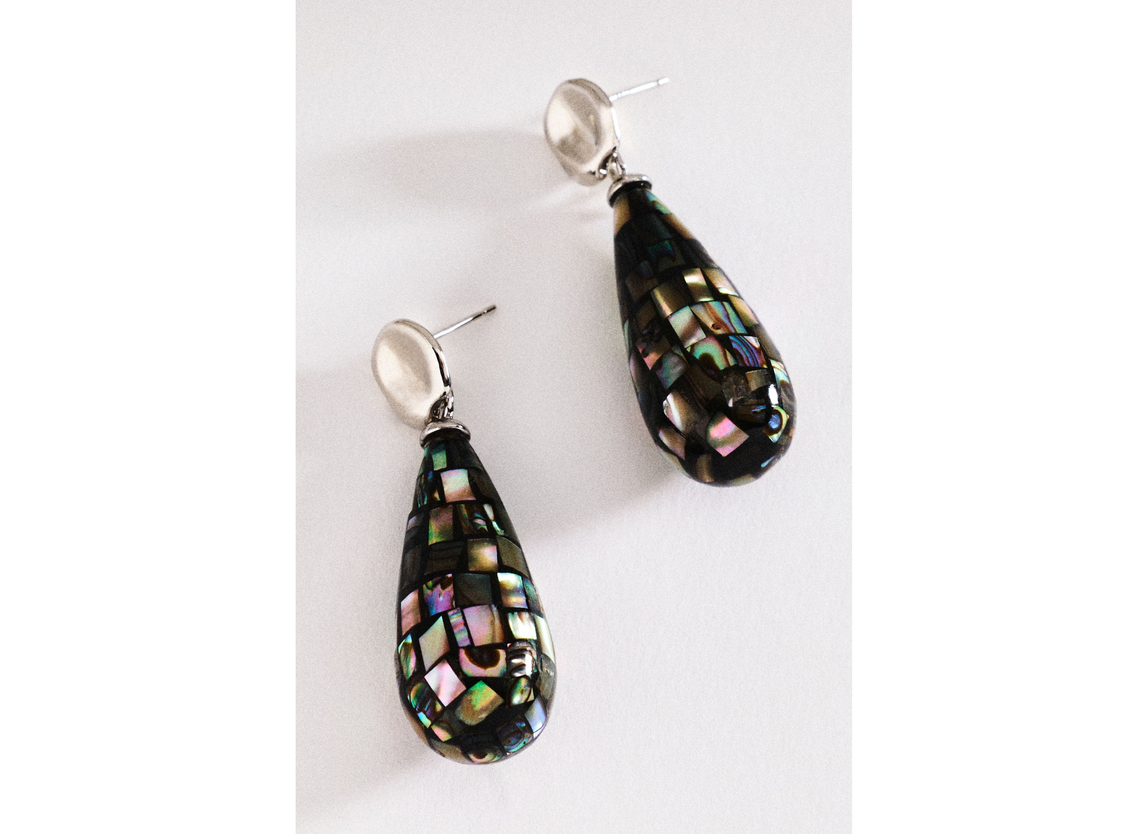 Disco Shell Teardrop Earrings