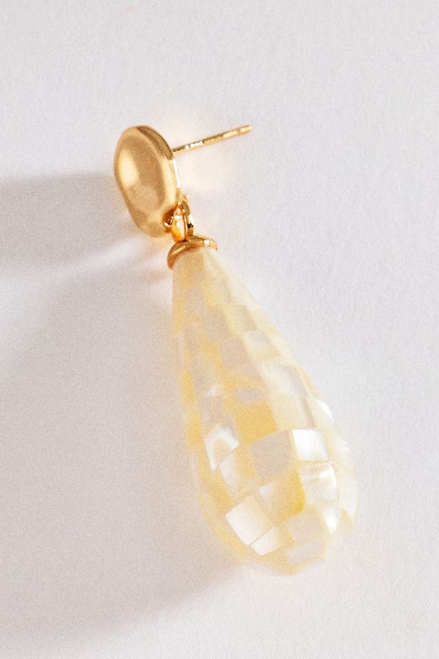 Disco Shell Teardrop Earrings #1