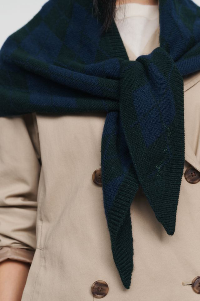 Favorite Daughter Wool Blend Argyle Triangle Scarf #2