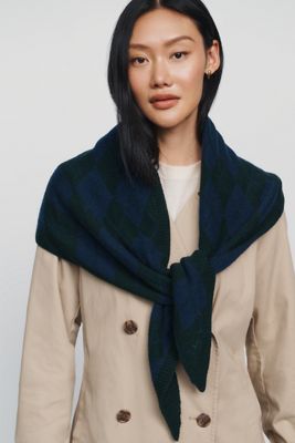 Favorite Daughter Wool Blend Argyle Triangle Scarf