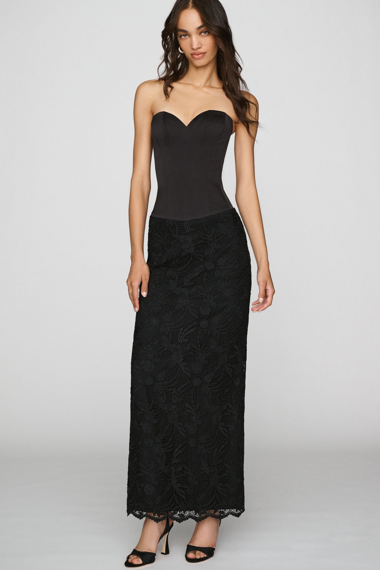 Helsi Evelyn Satin Bustier Maxi Dress