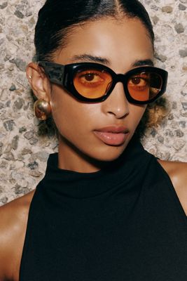 Spitfire Wrapped Geometric Oval Sunglasses