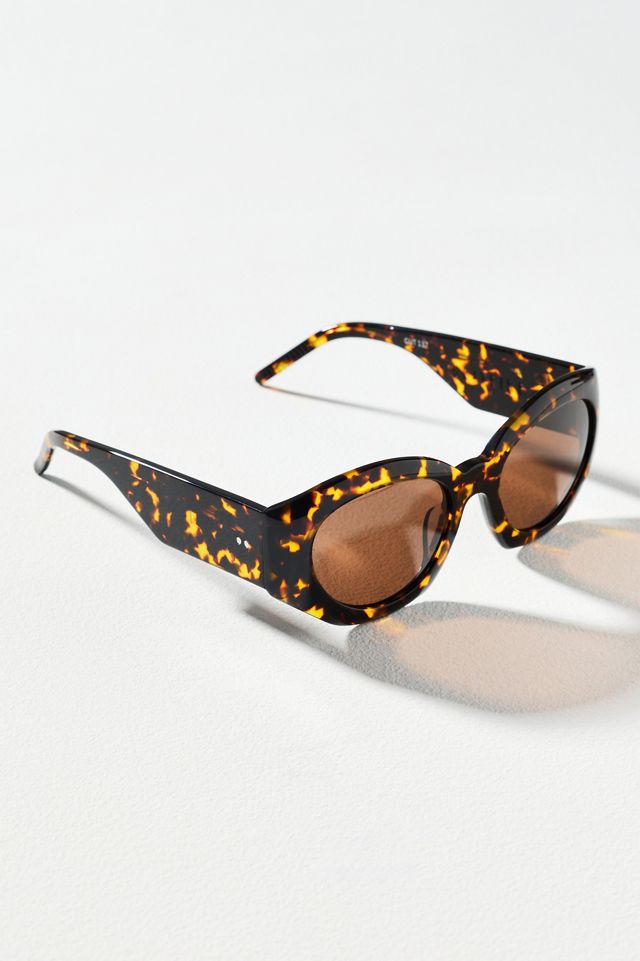 Spitfire Wrapped Geometric Oval Sunglasses #1