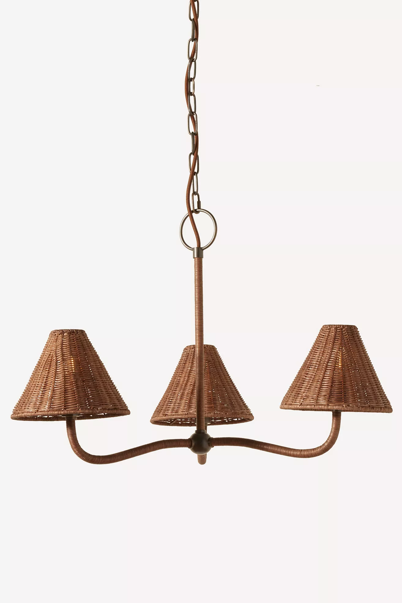 Delphine Wicker Chandelier - thumbnail 2